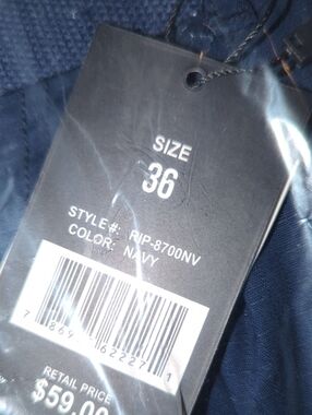 Men's Navy Cargo Shorts - Size 36